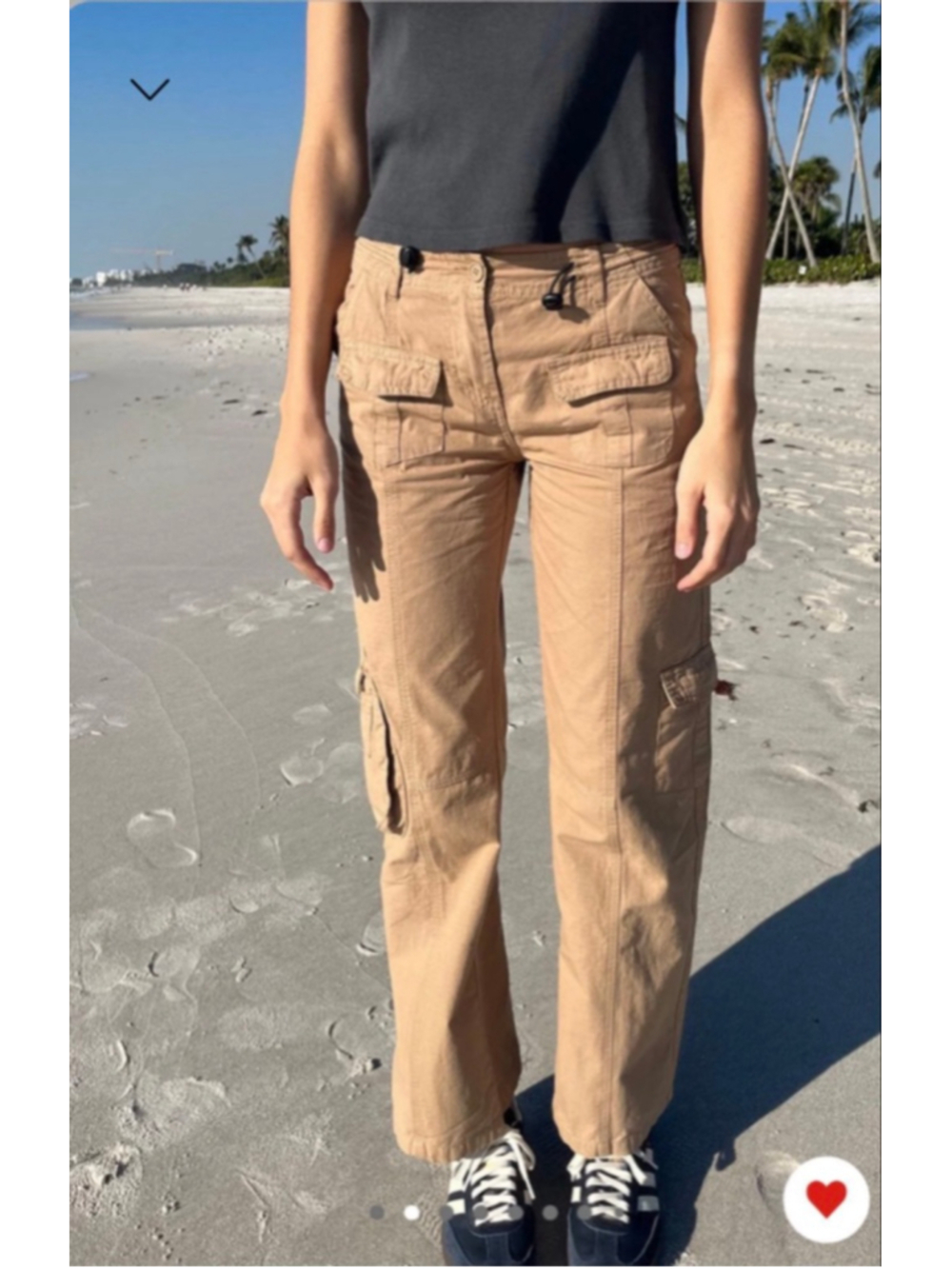 Brandy Melville Tan Cargo Pants Size Small